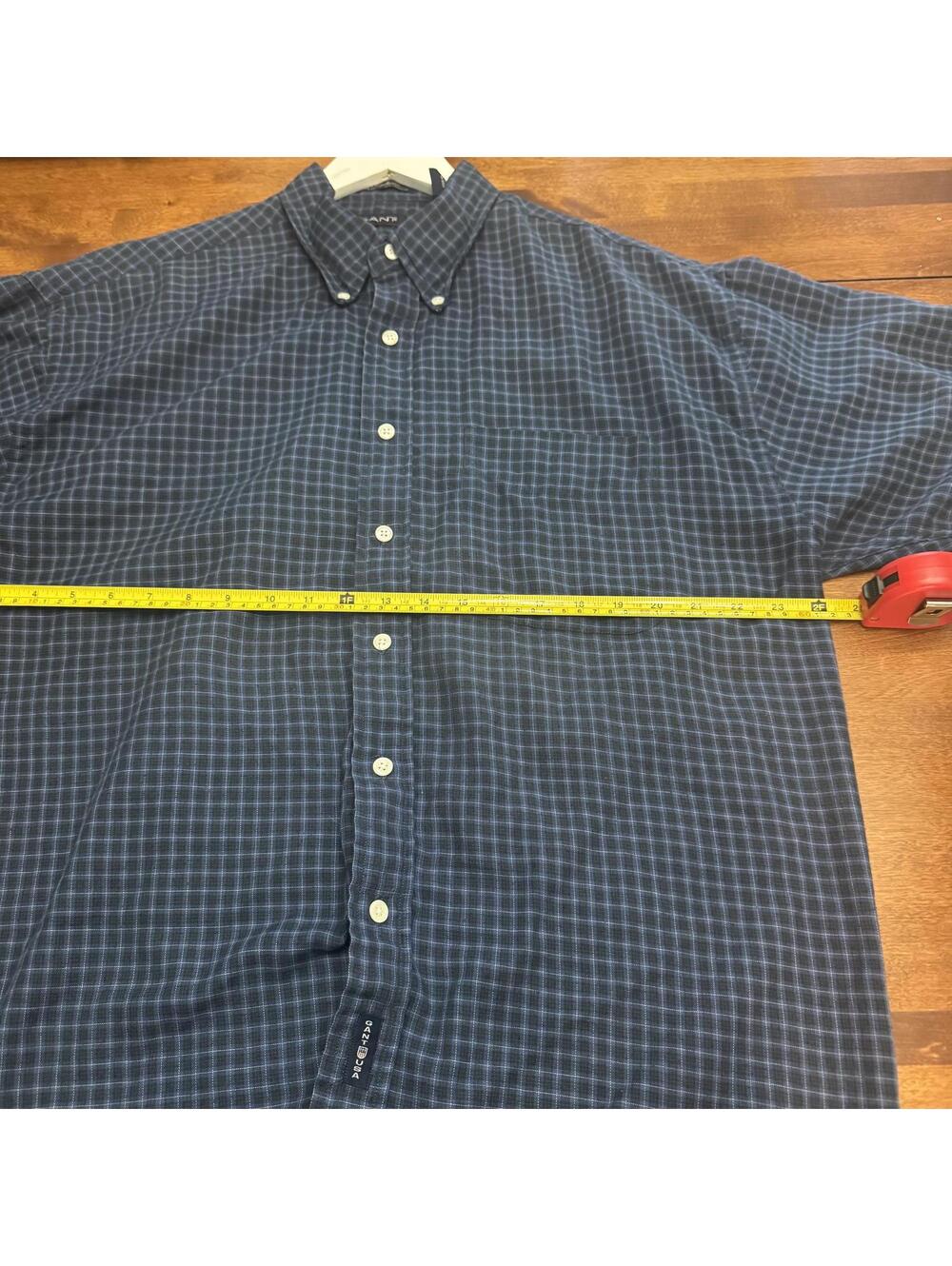 Gant Plaid Button Down Shirt Bundle XL Blue & Brown Casual Long Sleeve - Picture 7 of 8